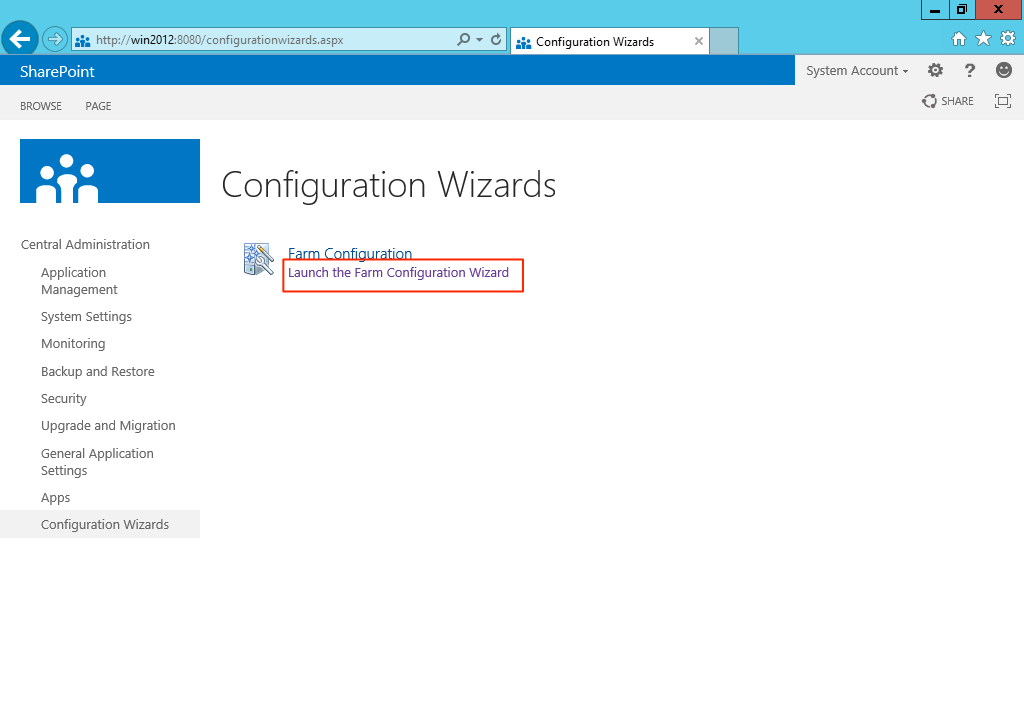 Launch CA configuration wizards