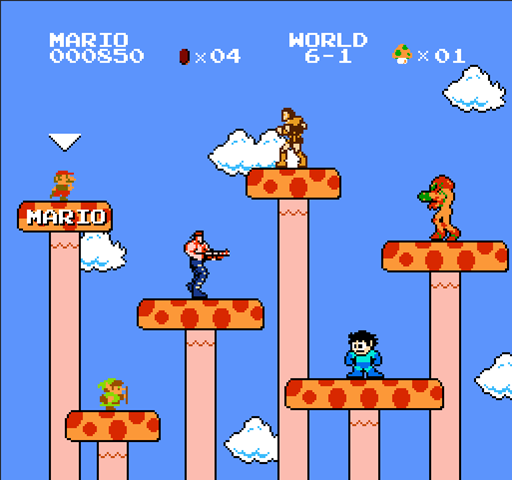 Super Mario Bros. Crossover character selection